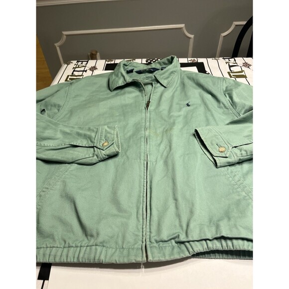 Polo by Ralph Lauren Other - Vtg 90’s Polo Ralph Lauren Green Harrington Jacket Men’s Sz XXL